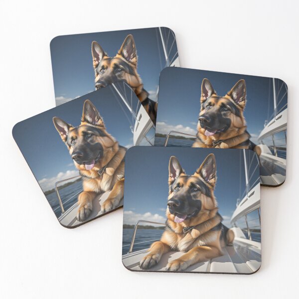 Item preview, German Shepherd Sunbathing On Yacht designed and sold by GSDDESIGNMERCH.
