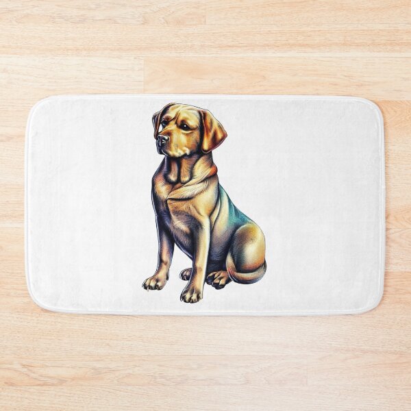 Item preview, Labrador retriever sitting colored pencil drawing designed and sold by gringourmand.