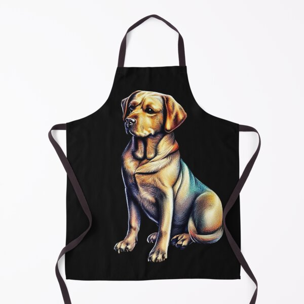 Item preview, Labrador retriever sitting colored pencil drawing designed and sold by gringourmand.