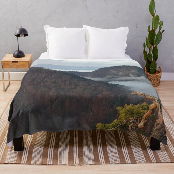 Item preview, View from the top of the mountain, pine, fog, designed and sold by Sunmoonlove.