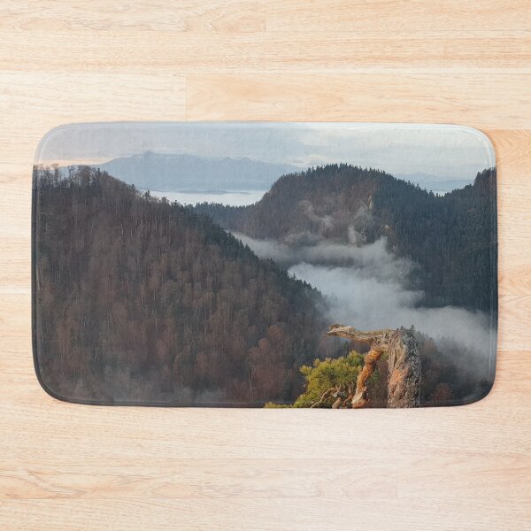 Item preview, View from the top of the mountain, pine, fog, designed and sold by Sunmoonlove.