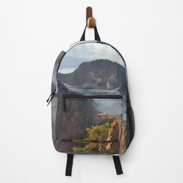 Item preview, View from the top of the mountain, pine, fog, designed and sold by Sunmoonlove.