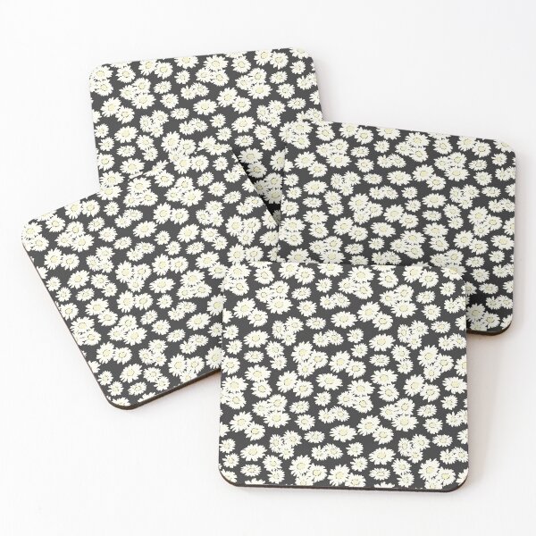 Item preview, black sunflower mini small ditsy daisy vintage vibe daisies prairie style designed and sold by blomastudios.