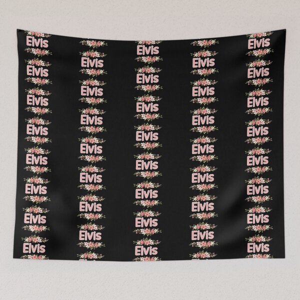 Item preview, Flower Elvis Name Label (Black) designed and sold by NafilNafiz.