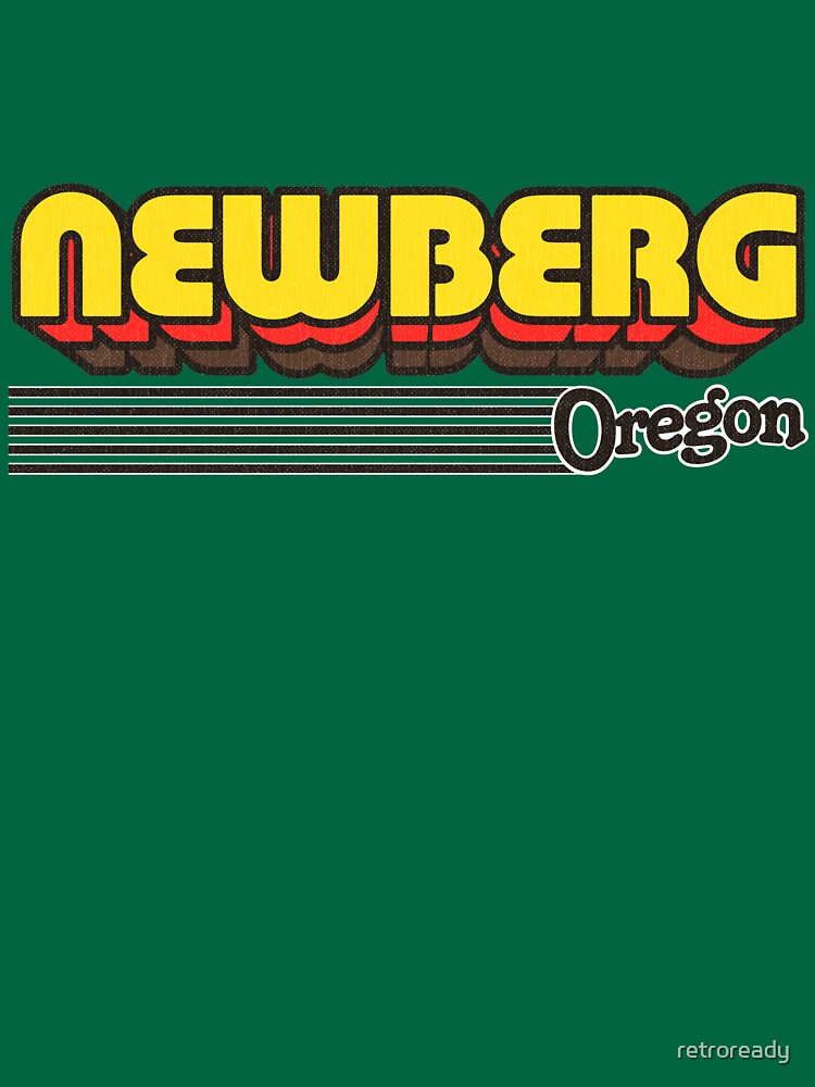 "Newberg, Oregon Retro Stripes" Tshirt for Sale by retroready