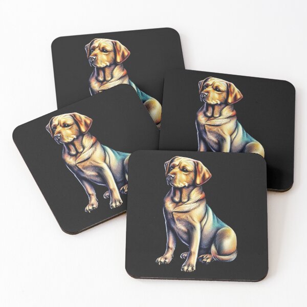 Item preview, Labrador retriever sitting colored pencil drawing designed and sold by gringourmand.
