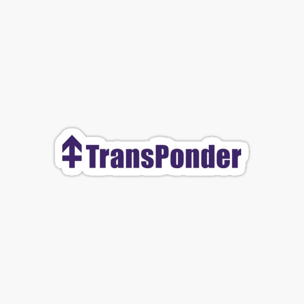 TransPonder Horizontal Logo (Indigo) Sticker
