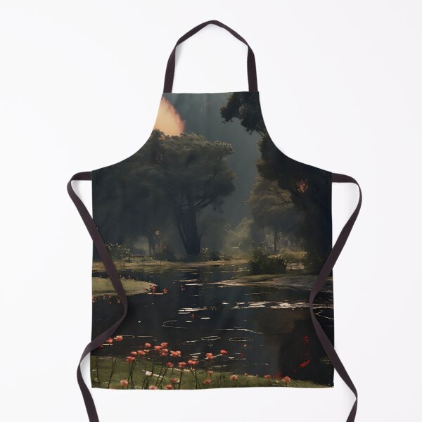 Item preview, Image of a landscape in a park with a pond in the style of an oil painting designed and sold by Pflugart.