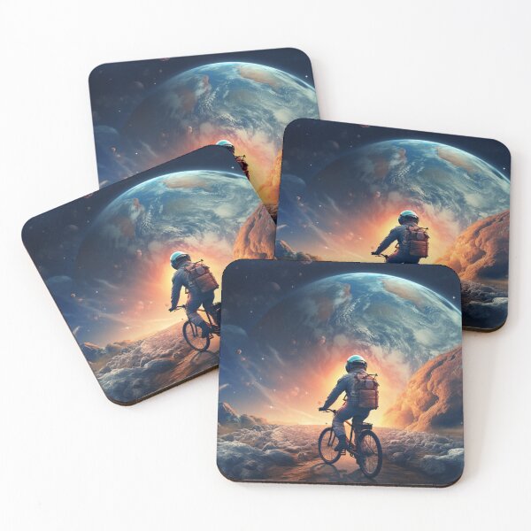 Item preview, Astronaut on a bicycle no 4 designed and sold by Sylwia Kuc.