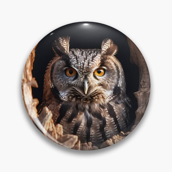 Item preview, Owl in a hollowed tree trunk designed and sold by Radibor78.
