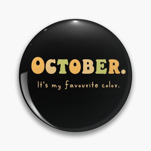 Item preview, October. Favourite color designed and sold by WickedBurrow.