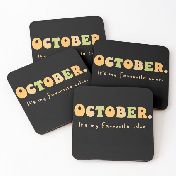 Item preview, October. Favourite color designed and sold by WickedBurrow.