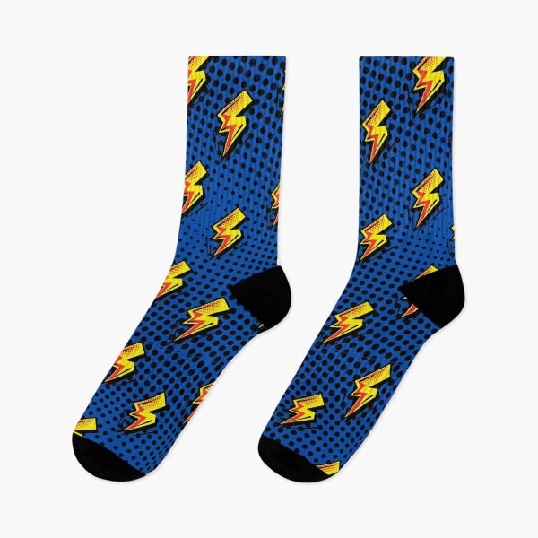 Item preview, Pop art style digital pattern of lightning bolt flash designed and sold by VirtualPalette.