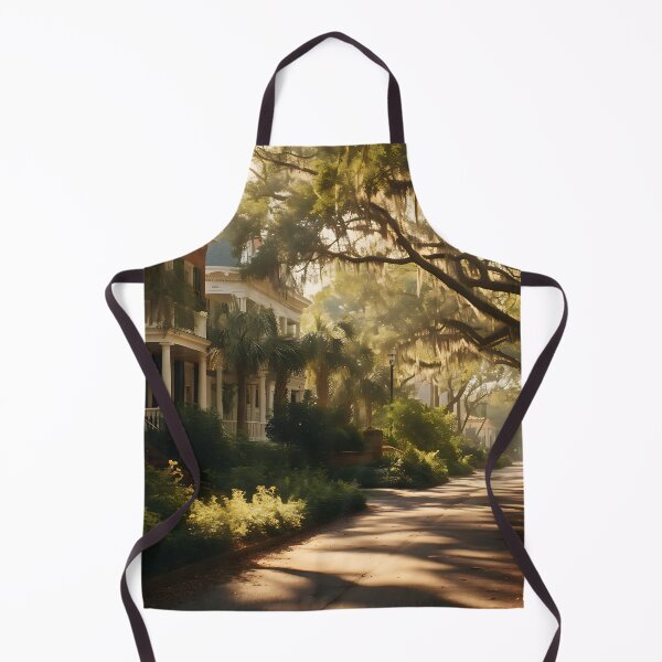 Artikelvorschau, Bild einer Straße in Savannah / Georgia in den USA im Stil eines Ölgemäldes entworfen und verkauft von Pflugart.