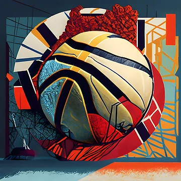 Imagen de la obra Abstract inspiration basketball de ArchieDid