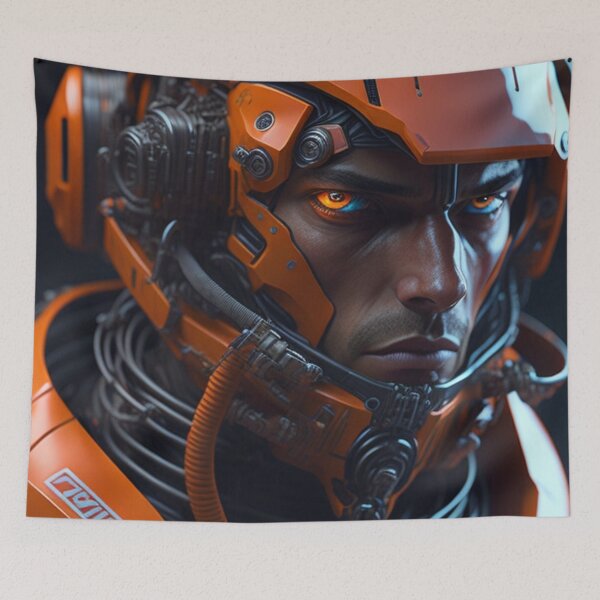 Item preview, orange cosmonaut designed and sold by jsebouvi.