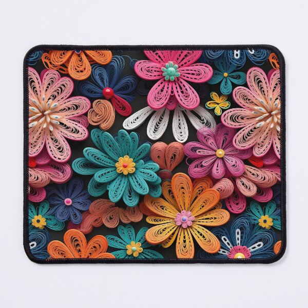 Item preview, Colorful flowers embroidery lace design pattern  designed and sold by Trendy-Artistry.