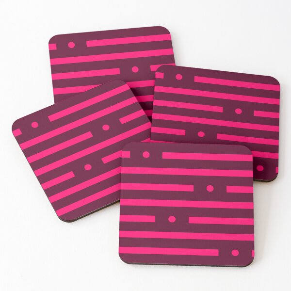 Item preview, Abstract: Dots and dashes: Light Pink On Dark Pink designed and sold by TheScraggyBeard.