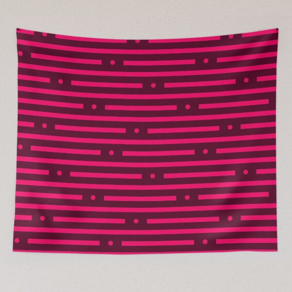 Item preview, Abstract: Dots and dashes: Light Pink On Dark Pink designed and sold by TheScraggyBeard.