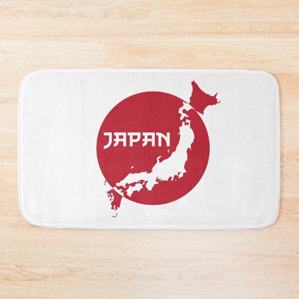 Item preview, JAPAN Nippon Map with Country Name - Typography Text Design - Red color designed and sold by AMGraphicStudio.