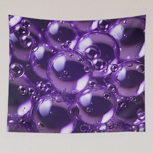 Aperçu de l'œuvre Mangez mes bulles violet Robe t-shirt créée et vendue par Digital-Art-Co.