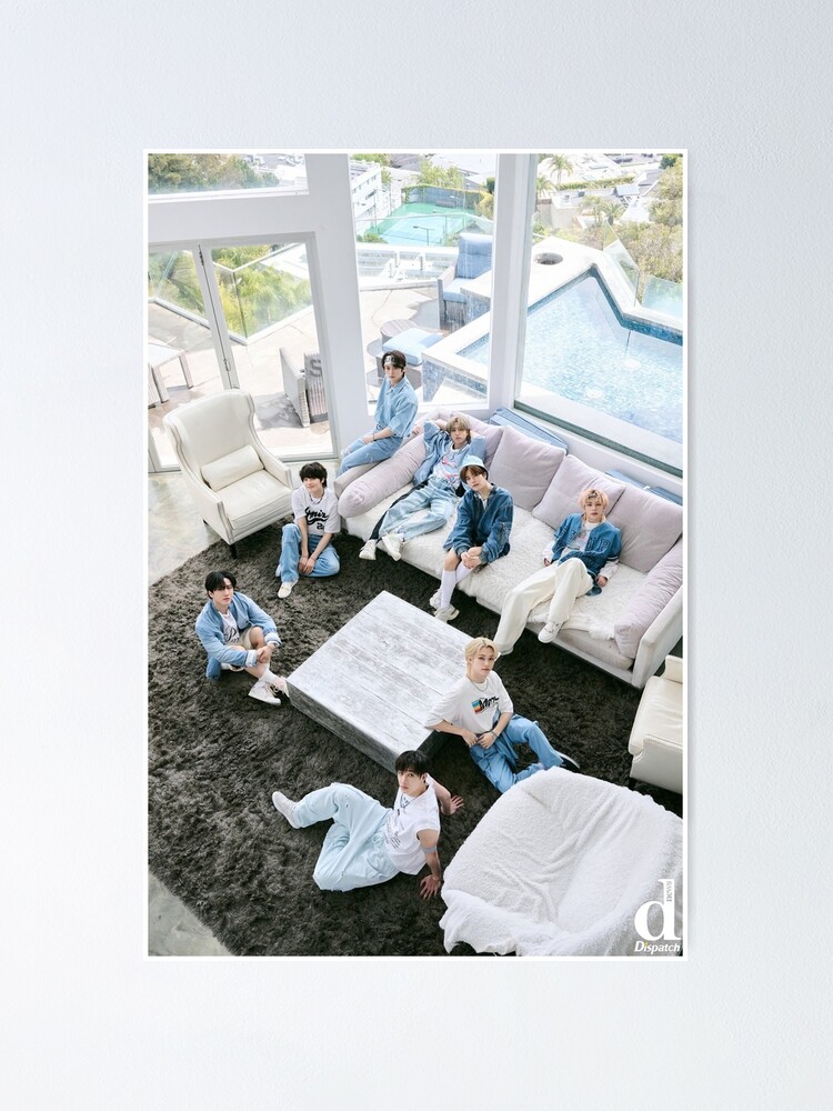 Stray Kids SKZ summer 8 members poster blue boyfriend material