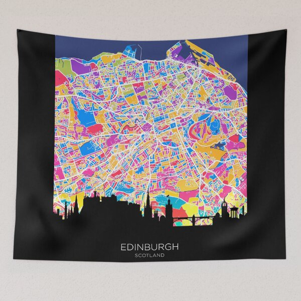 Item preview, Edinburgh Skyline Map designed and sold by ArtPrints.
