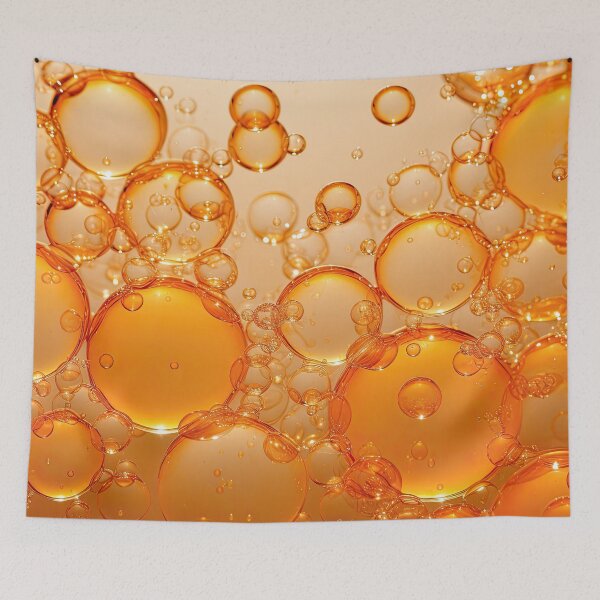 Artikelvorschau, Orangefarbenes grafisches T-Shirt-Kleid „Eat My Bubbles“. entworfen und verkauft von Digital-Art-Co.