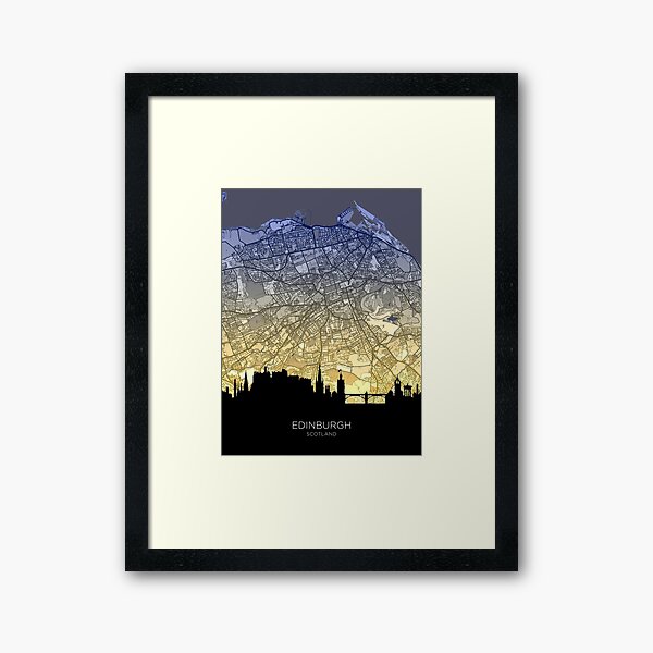 Item preview, Edinburgh Skyline Map designed and sold by ArtPrints.