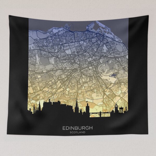 Item preview, Edinburgh Skyline Map designed and sold by ArtPrints.