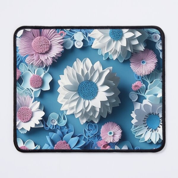 Item preview, white and pink flowers pattern designed and sold by GracefulGems.