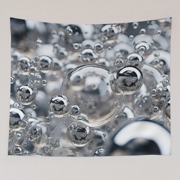 Artikelvorschau, „Eat My Bubbles“ silbernes T-Shirt-Kleid mit Grafik entworfen und verkauft von Digital-Art-Co.