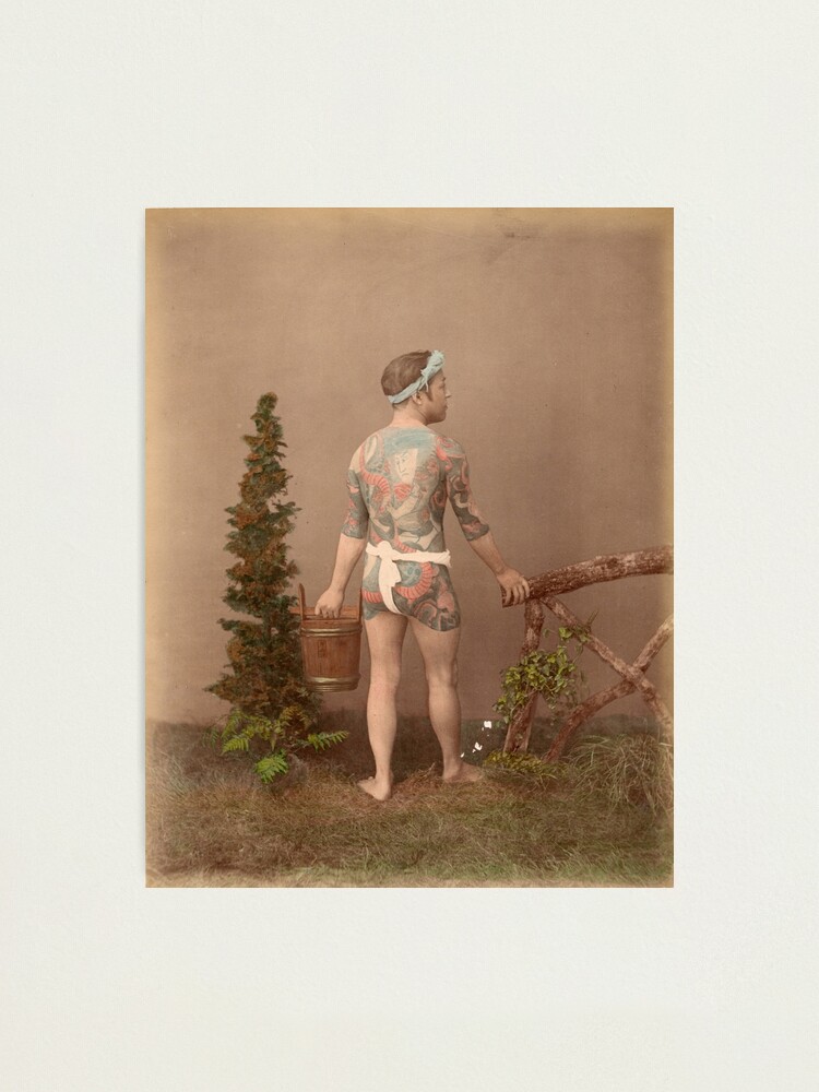 Alternate view of Tattooed Japanese Man Photographic Print