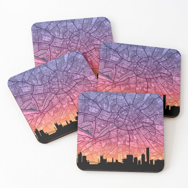 Item preview, Manchester Skyline Map designed and sold by ArtPrints.