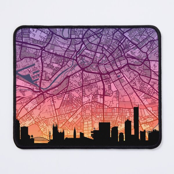 Item preview, Manchester Skyline Map designed and sold by ArtPrints.