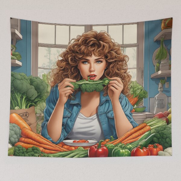 Item preview, Vegetarian, 80's girl designed and sold by Mauswohn.