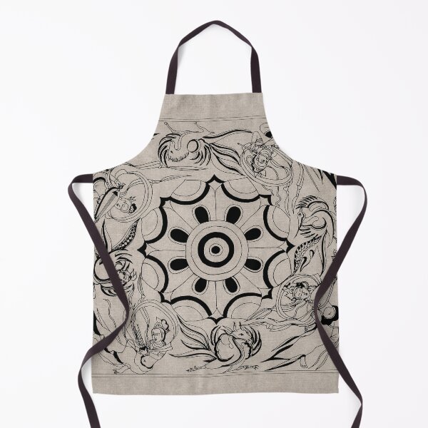 Item preview, Vintage Sketch Buddhist Flying Kabuki Chakra Sacred Geometry Dharma Mantra designed and sold by Mulan-Prints.