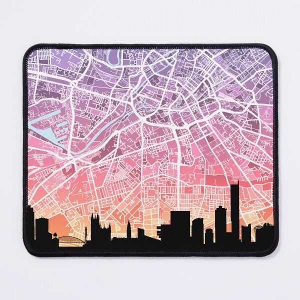Item preview, Manchester Skyline Map designed and sold by ArtPrints.