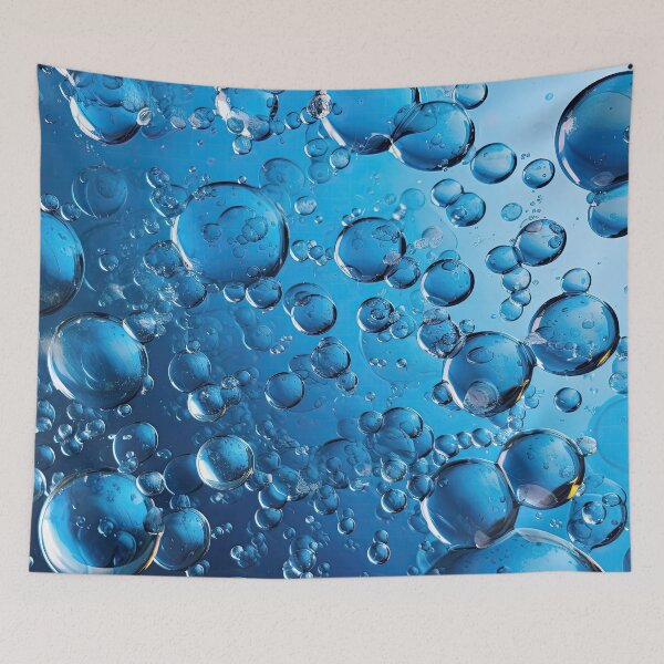 Artikelvorschau, Blaues grafisches T-Shirt-Kleid „Eat My Bubbles“. entworfen und verkauft von Digital-Art-Co.