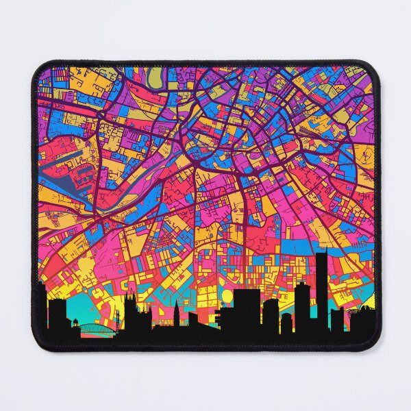 Item preview, Manchester Skyline Map designed and sold by ArtPrints.
