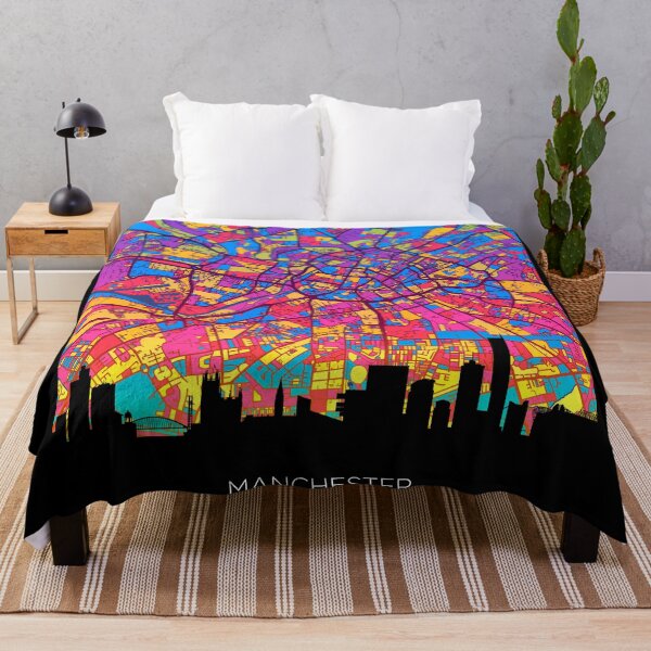 Item preview, Manchester Skyline Map designed and sold by ArtPrints.