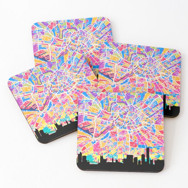 Item preview, Manchester Skyline Map designed and sold by ArtPrints.