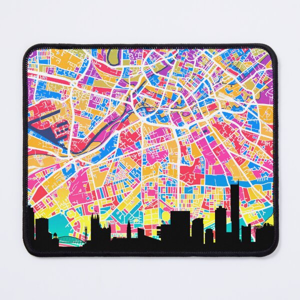 Item preview, Manchester Skyline Map designed and sold by ArtPrints.