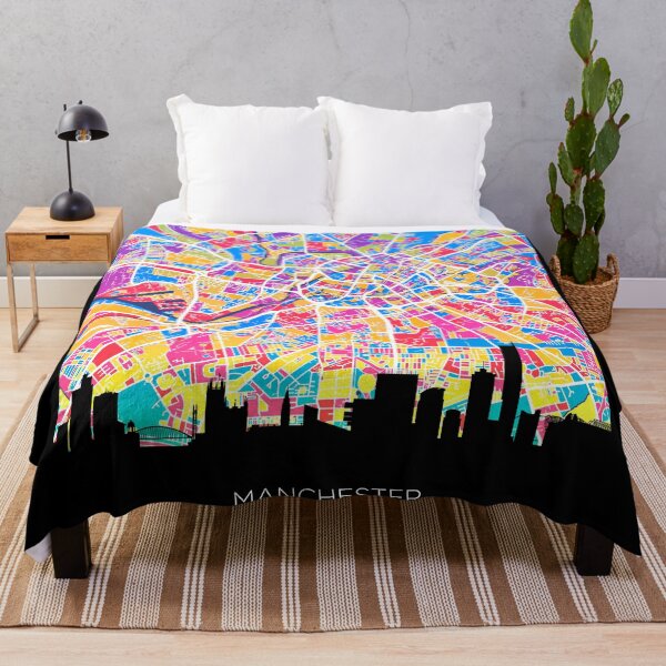 Item preview, Manchester Skyline Map designed and sold by ArtPrints.