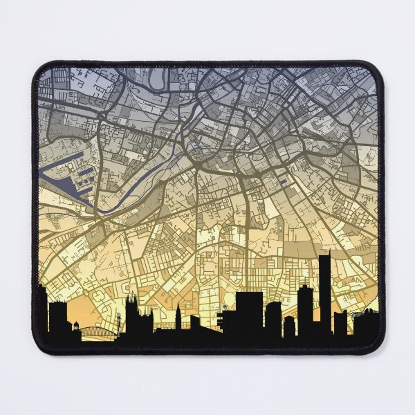 Item preview, Manchester Skyline Map designed and sold by ArtPrints.