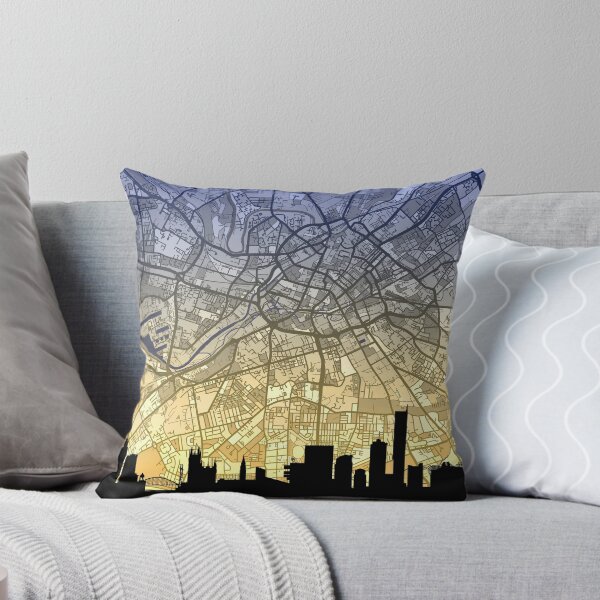Item preview, Manchester Skyline Map designed and sold by ArtPrints.