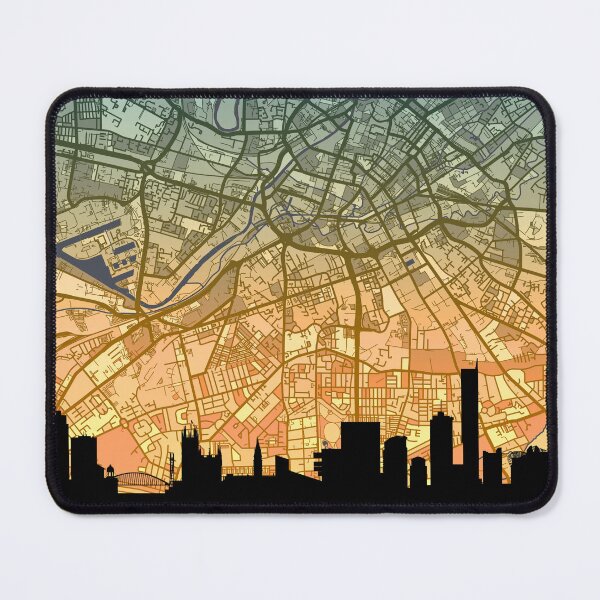 Item preview, Manchester Skyline Map designed and sold by ArtPrints.