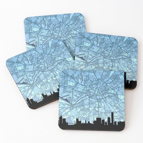 Item preview, Manchester Skyline Map designed and sold by ArtPrints.