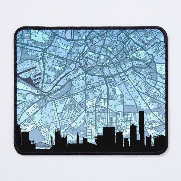 Item preview, Manchester Skyline Map designed and sold by ArtPrints.