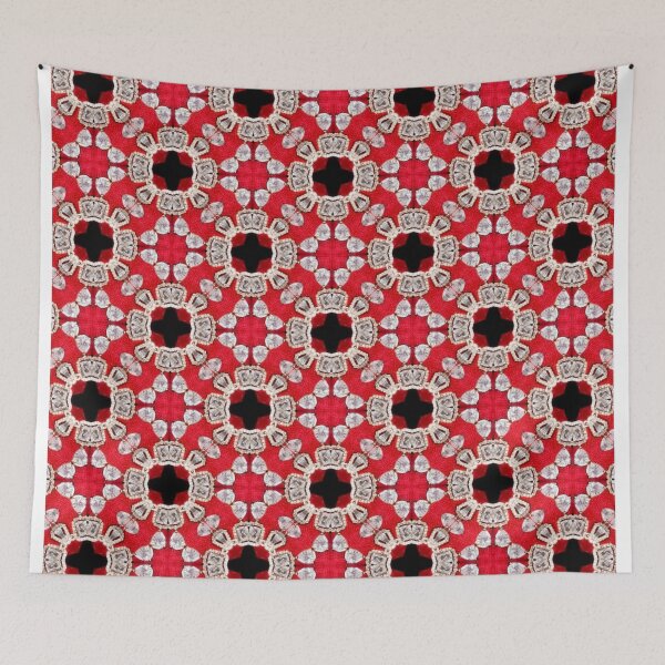 Item preview, diamante y zardozi sobre seda roja designed and sold by ritusdesigns.